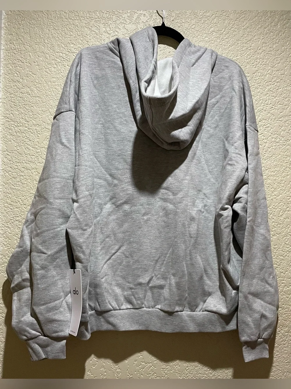 ALO Yoga NWT Accolade Full Zip Hoodie Athletic Heather Grey Relaxed Fit Size L